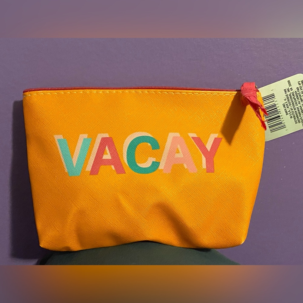 Orange VACAY Cosmetic Travel Pouch